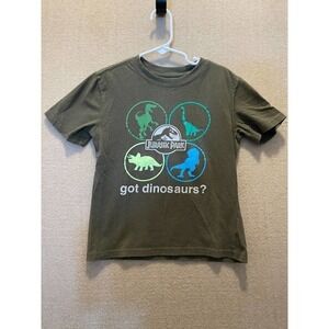 Jurassic World Shirt Boy's 5/6 Dinosaur Dark Green
